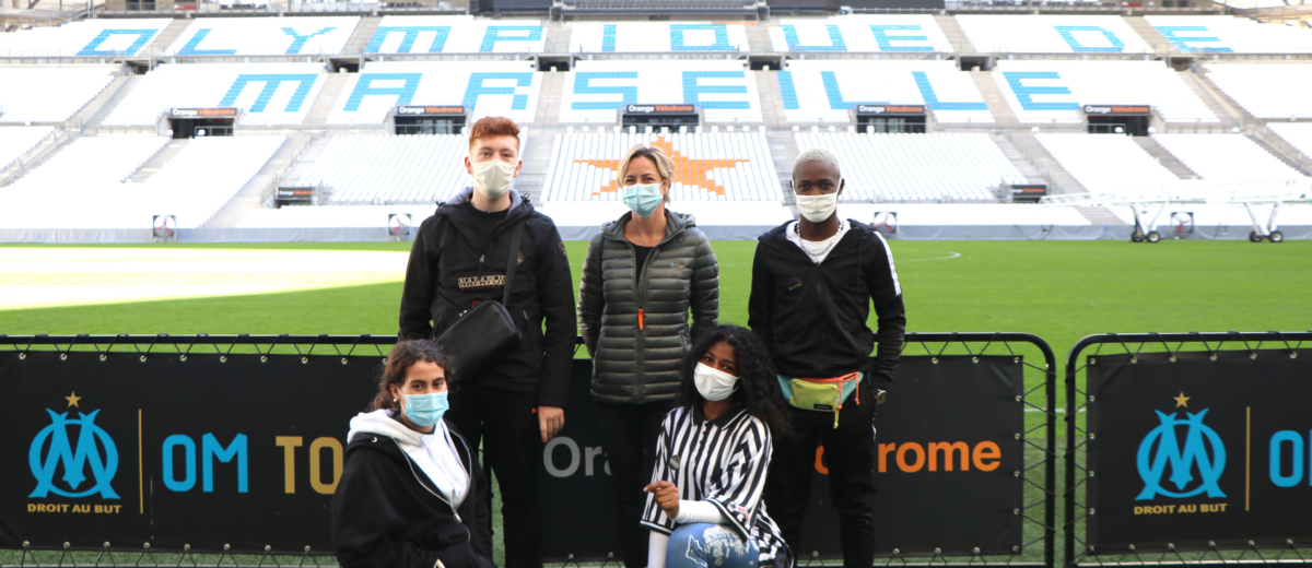 Les stagiaires de la filière #MouvTaVie visitent le stade Orange Vélodrome !