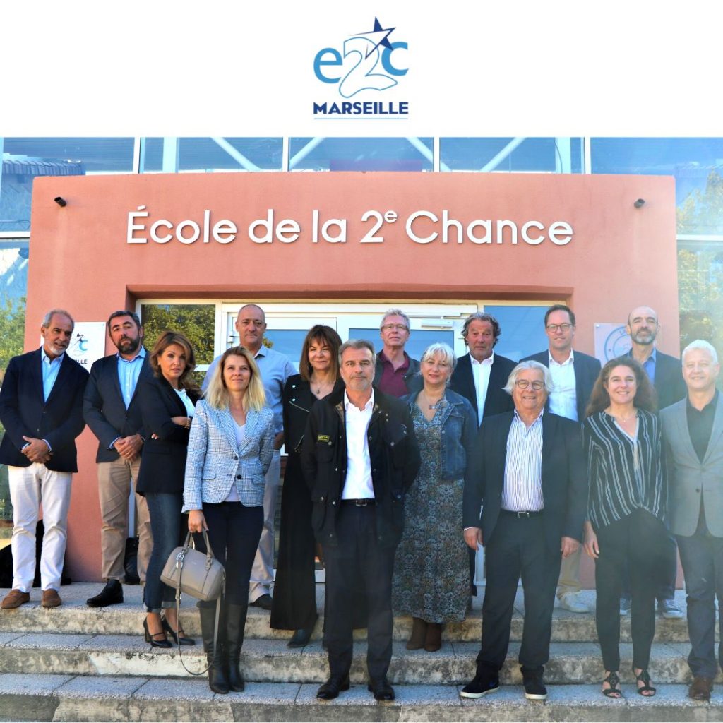 Jean-Luc CHAUVIN, Président de la CCI métropolitaine Aix-Marseille-Provence visite l'E2C Marseille